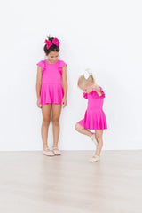 Hot Pink S/S Twirl Leotard - Mila & Rose ® - Flyclothing LLC