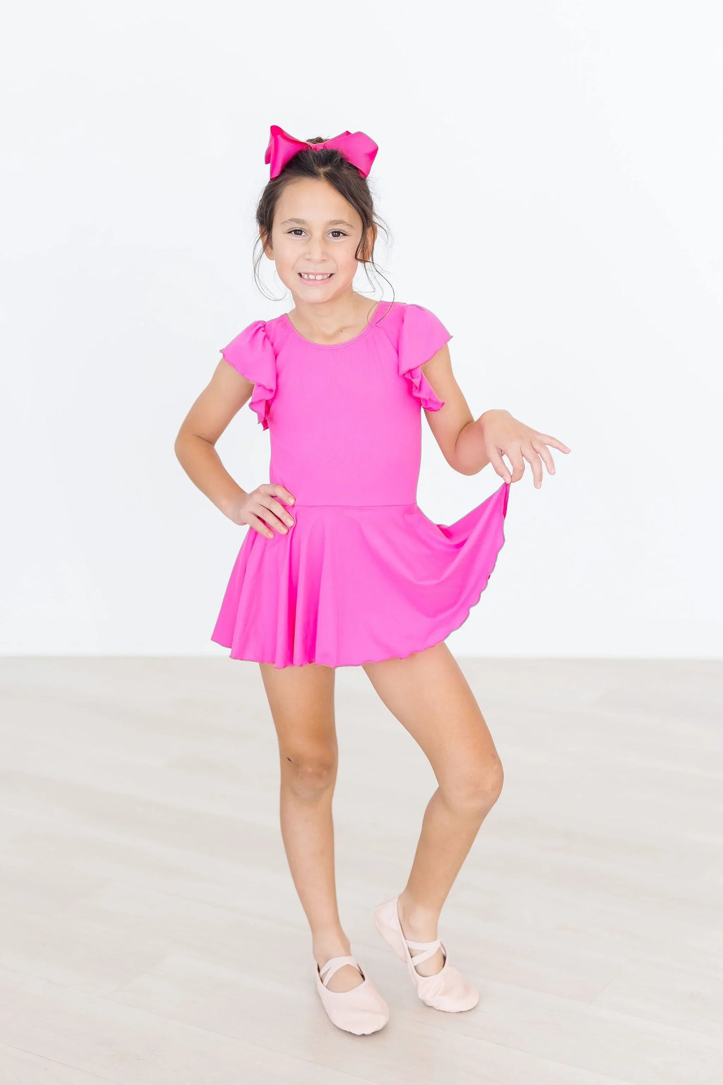 Hot Pink S/S Twirl Leotard - Mila & Rose ® - Flyclothing LLC