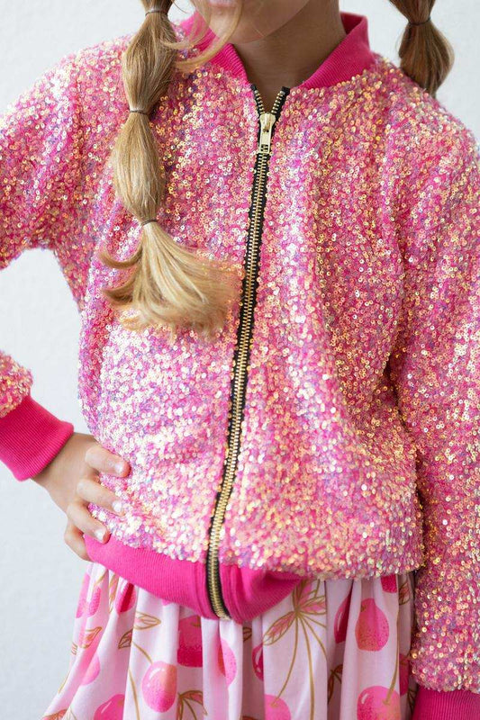 Hot Pink Sequin Jacket - Mila & Rose ® - Flyclothing LLC