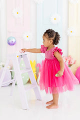 Hot Pink Shimmer Tutu Dress - Mila & Rose ® - Flyclothing LLC