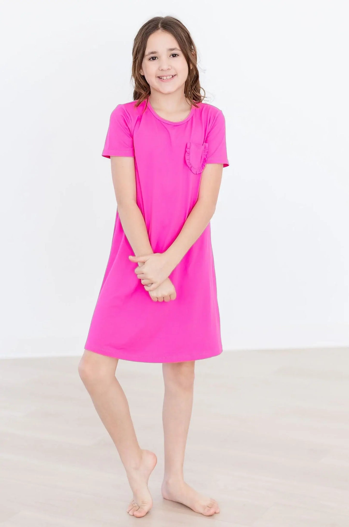 Hot Pink T-Shirt Dress - Mila & Rose ® - Flyclothing LLC