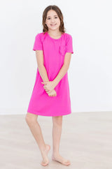 Hot Pink T-Shirt Dress - Mila & Rose ® - Flyclothing LLC