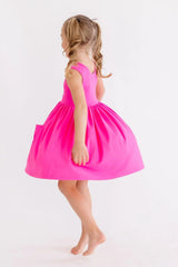 Hot Pink Tank Pocket Twirl Dress - Mila & Rose ® - Flyclothing LLC
