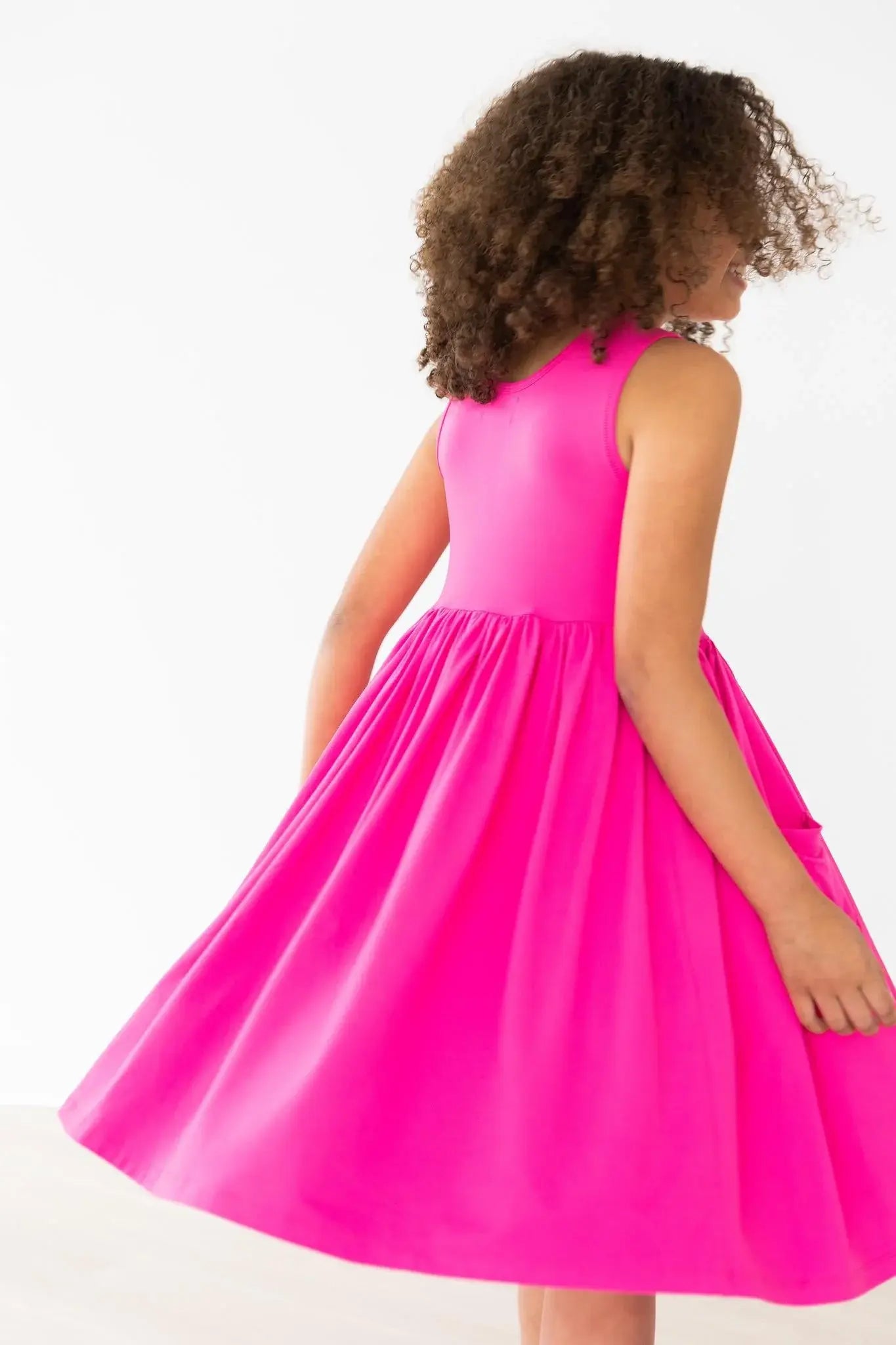 Hot Pink Tank Pocket Twirl Dress - Mila & Rose ® - Flyclothing LLC