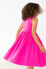 Hot Pink Tank Pocket Twirl Dress - Mila & Rose ® - Flyclothing LLC