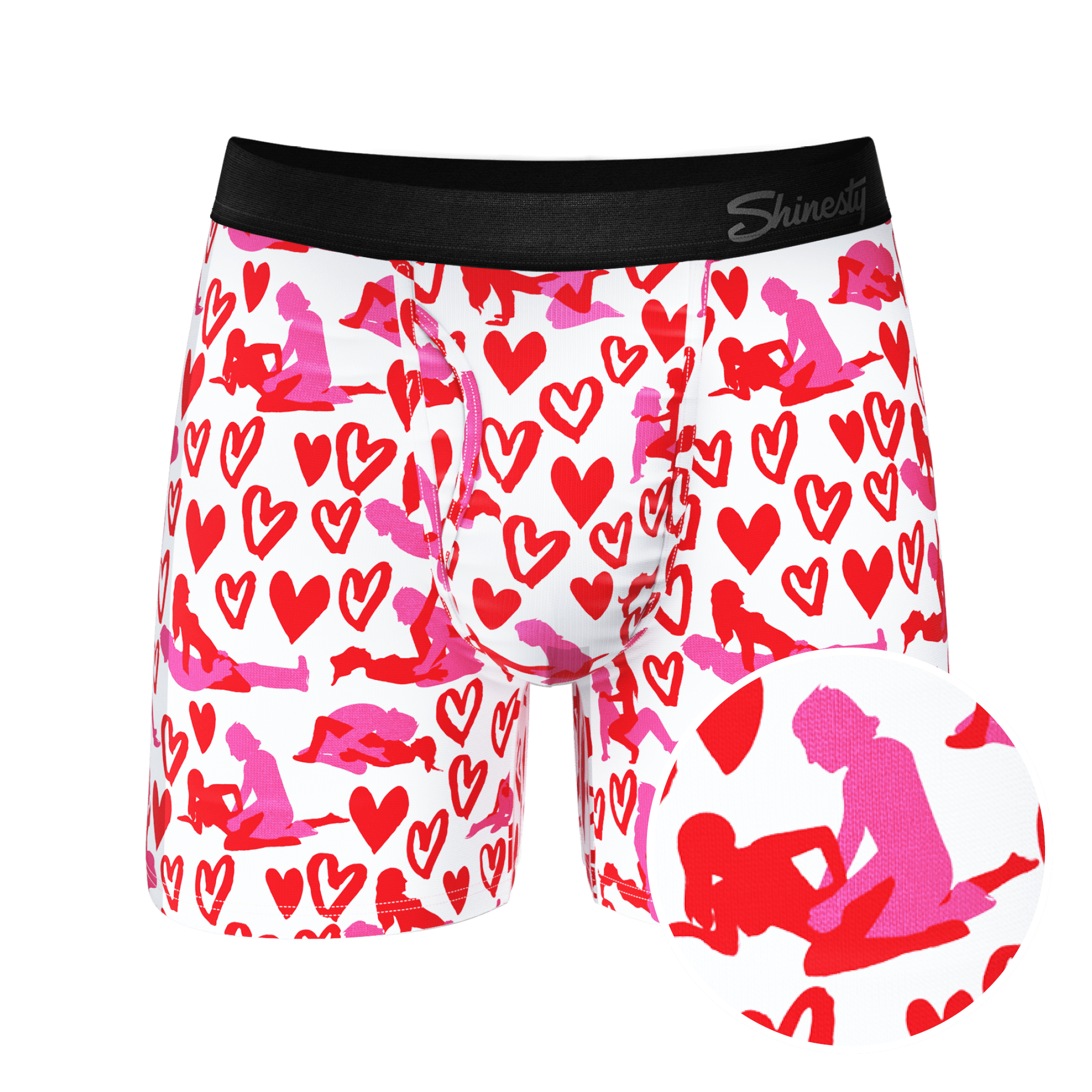 The Hot-Blooded Handbook | Valentines Ball Hammock® Pouch Underwear With Fly - Shinesty