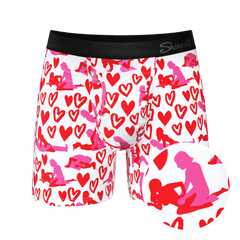 The Hot-Blooded Handbook | Valentines Ball Hammock® Pouch Underwear With Fly - Shinesty