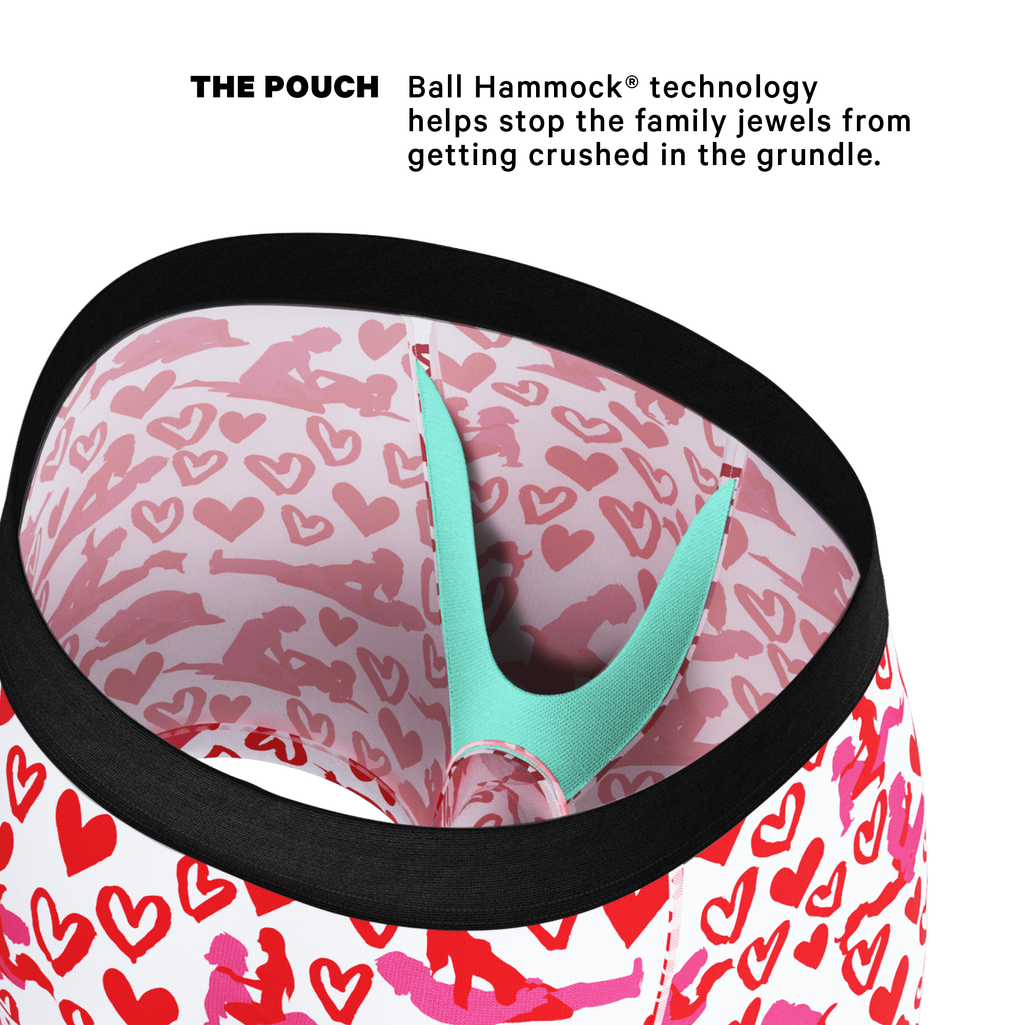 The Hot-Blooded Handbook | Valentines Ball Hammock® Pouch Underwear - Shinesty