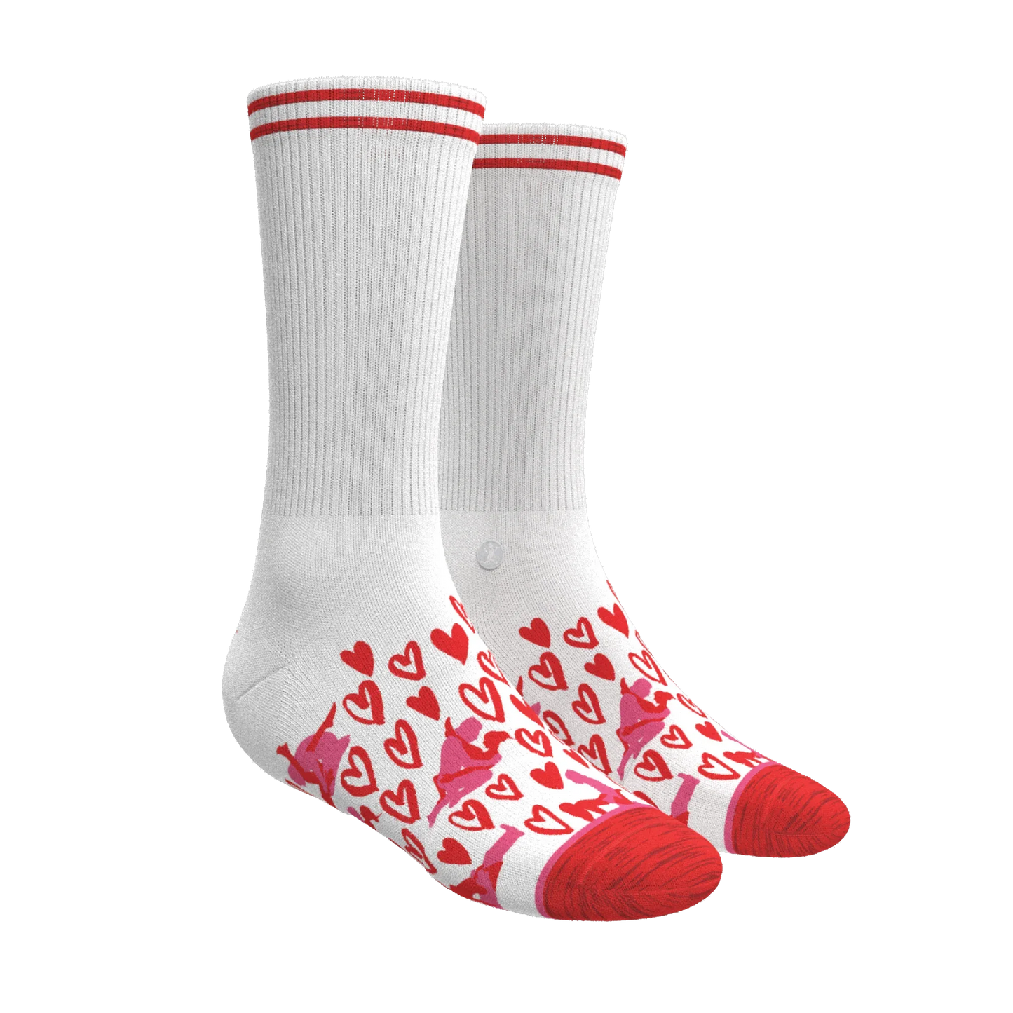 The Hot-Blooded Handbook | Valentine's Day Heel Hammock™ Crew Socks - Shinesty - Flyclothing LLC