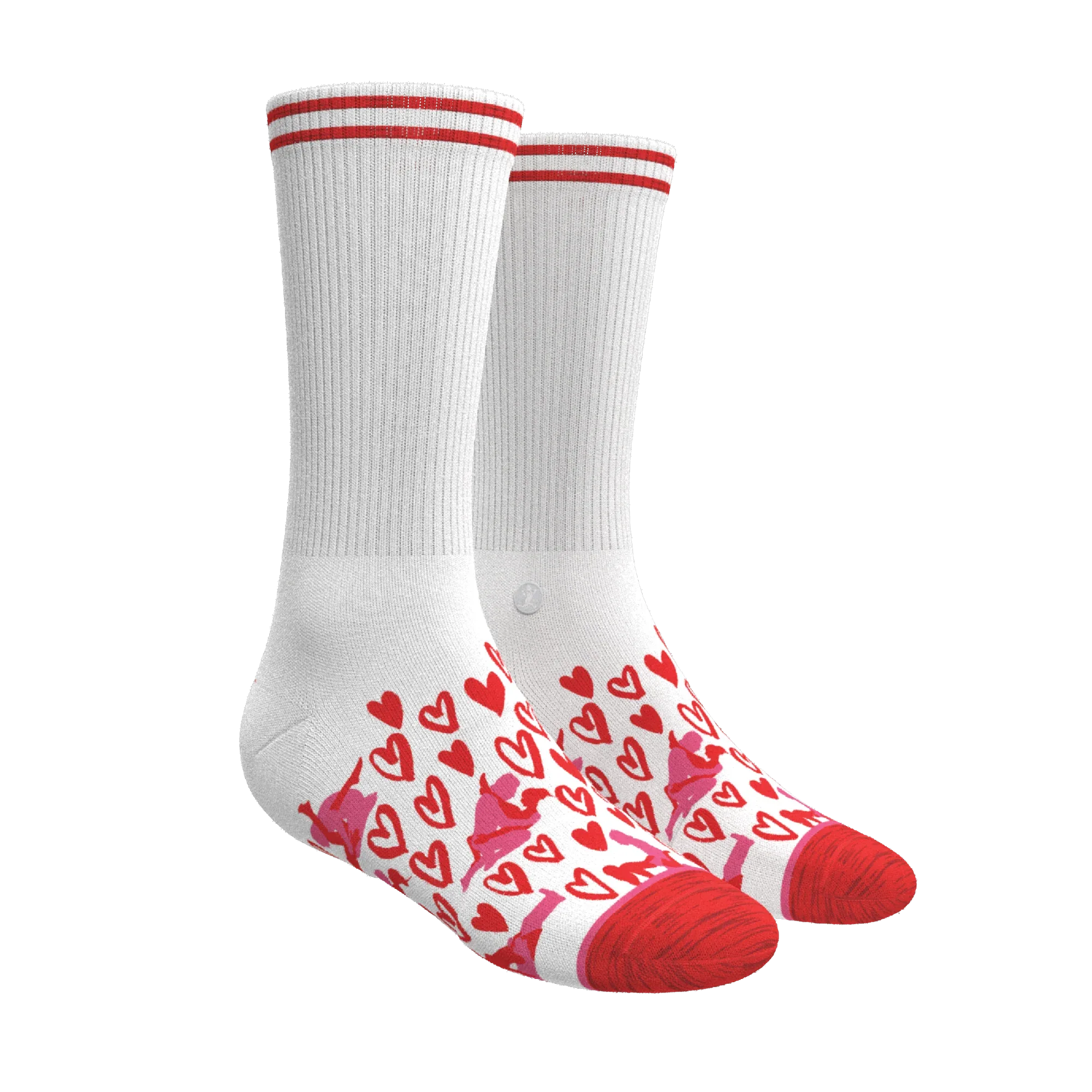 The Hot-Blooded Handbook | Valentine's Day Heel Hammock™ Crew Socks - Shinesty - Flyclothing LLC