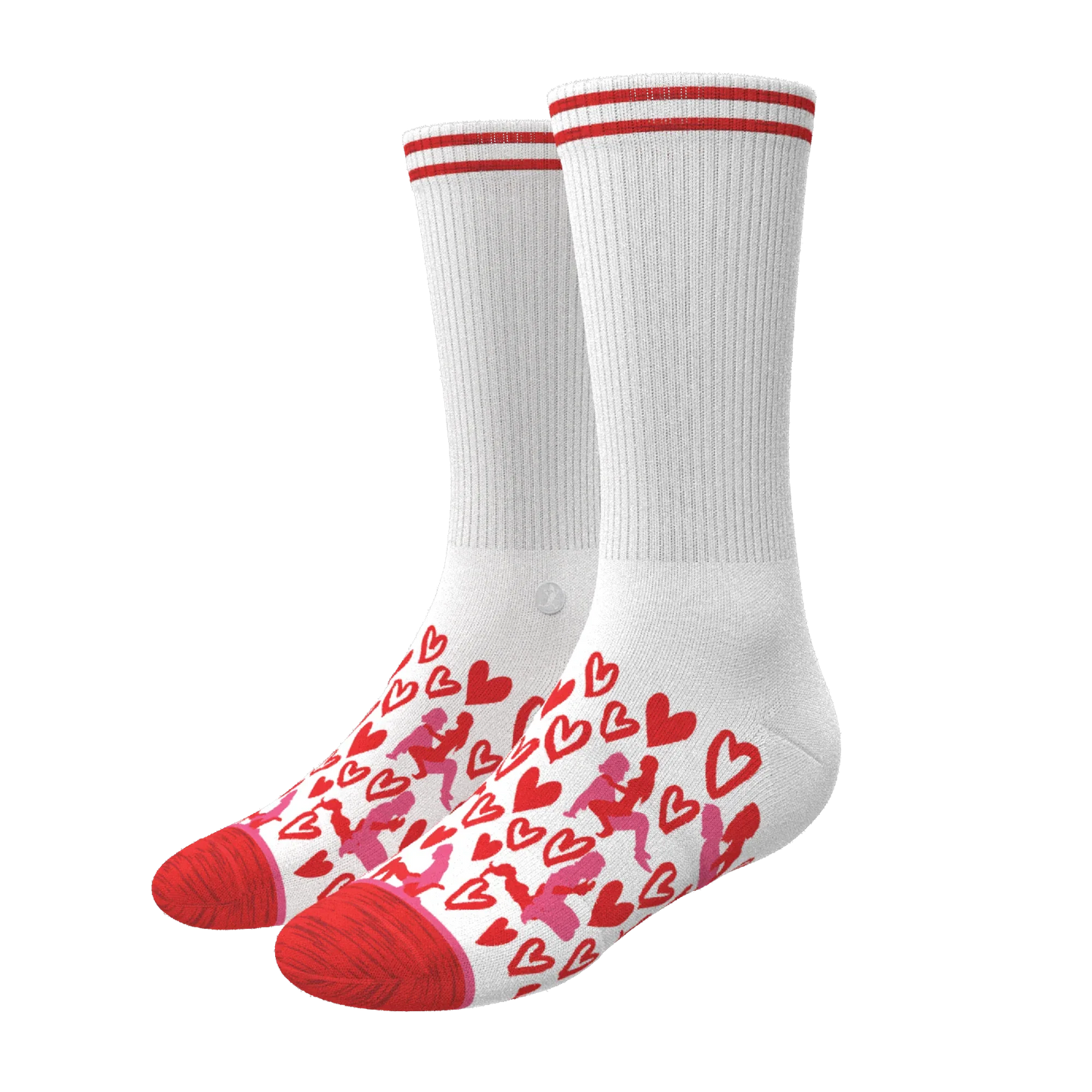 The Hot-Blooded Handbook | Valentine's Day Heel Hammock™ Crew Socks - Shinesty - Flyclothing LLC