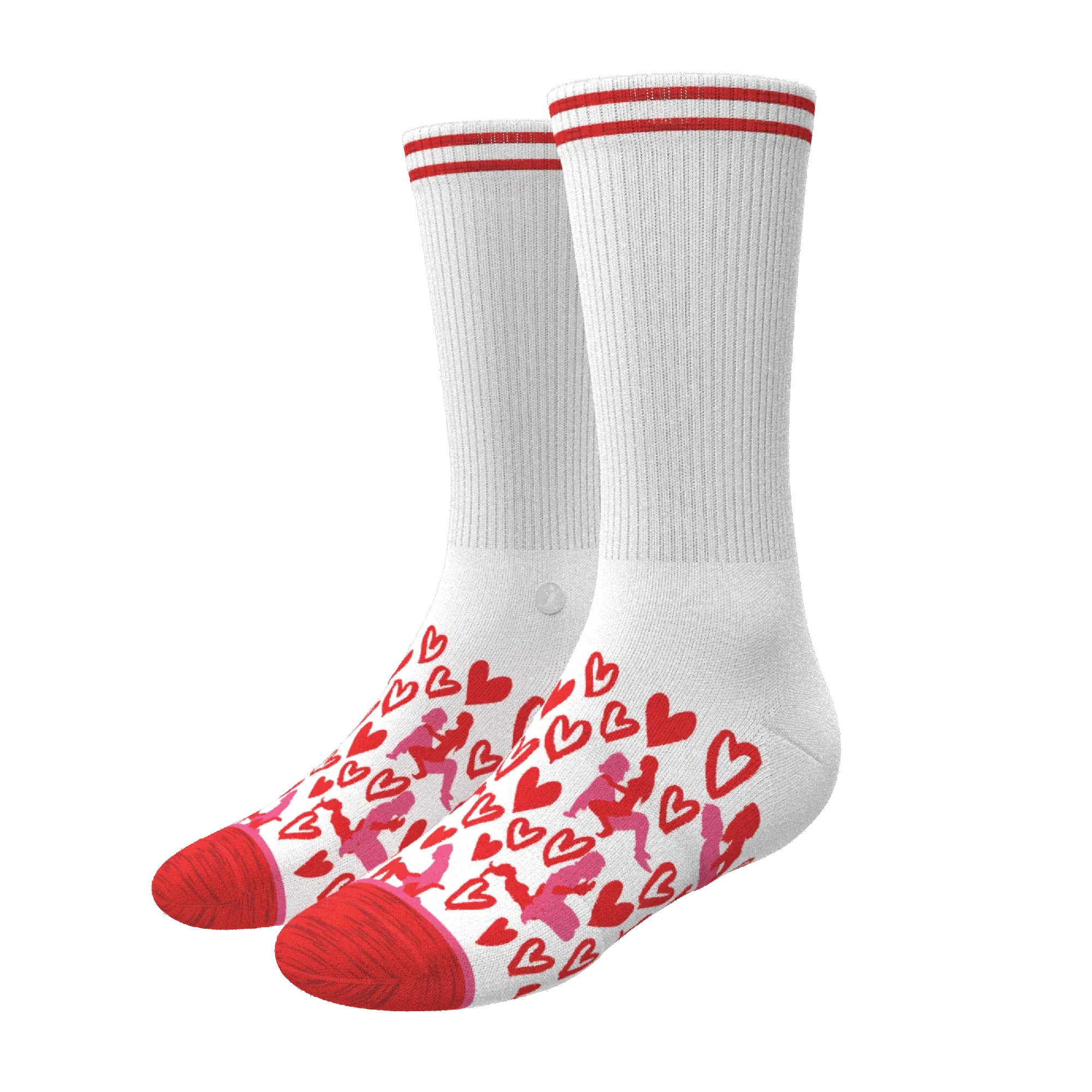 The Hot-Blooded Handbook | Valentine's Day Heel Hammock™ Crew Socks - Shinesty - Flyclothing LLC