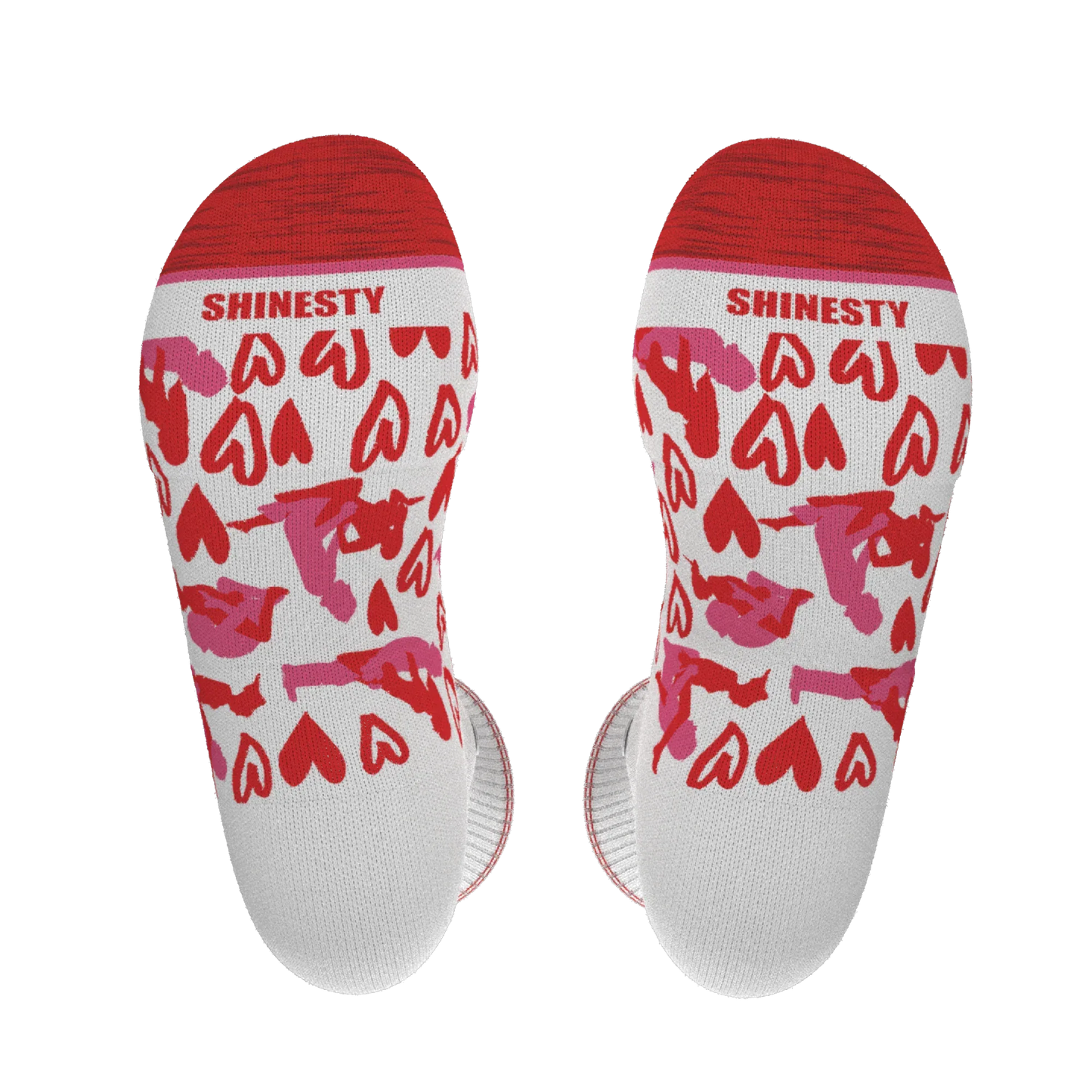 The Hot-Blooded Handbook | Valentine's Day Heel Hammock™ Crew Socks - Shinesty - Flyclothing LLC