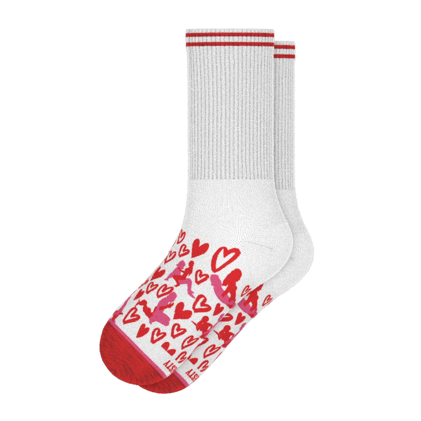 The Hot-Blooded Handbook | Valentine's Day Heel Hammock™ Crew Socks - Shinesty - Flyclothing LLC