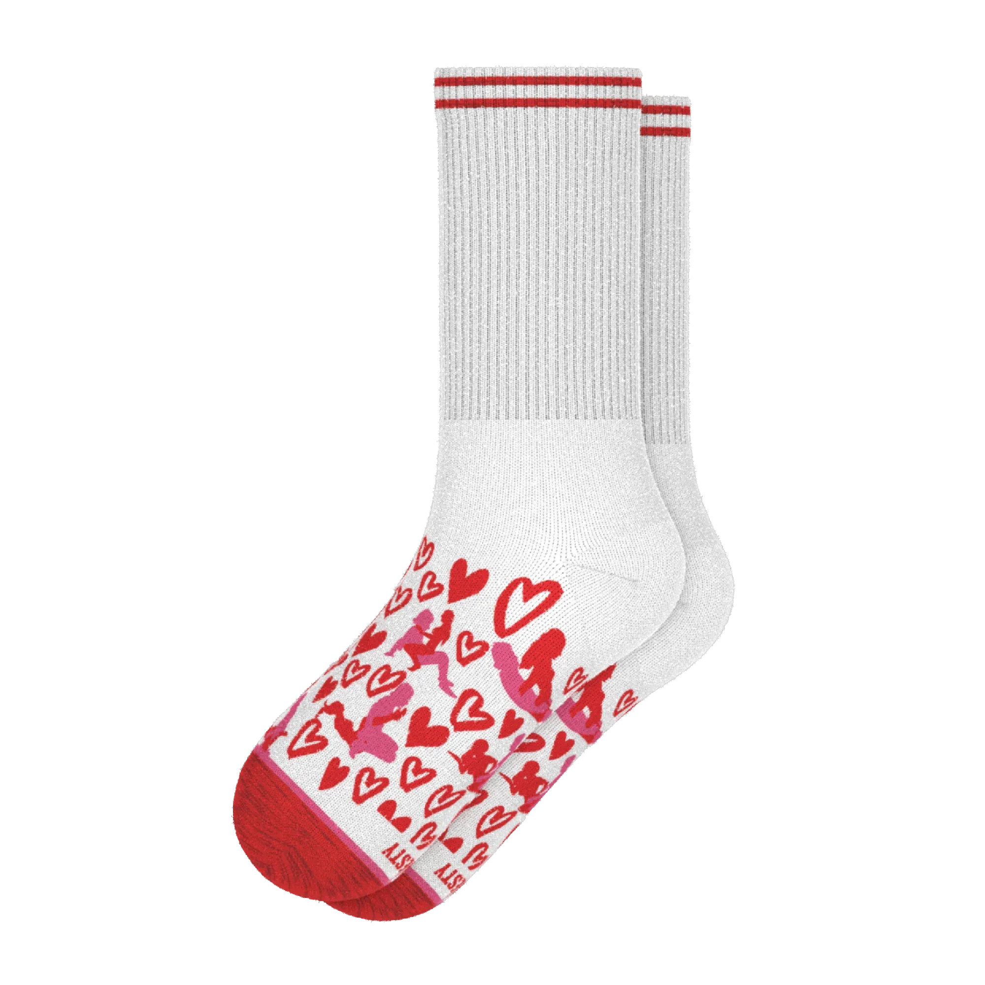 The Hot-Blooded Handbook | Valentine's Day Heel Hammock™ Crew Socks - Shinesty - Flyclothing LLC