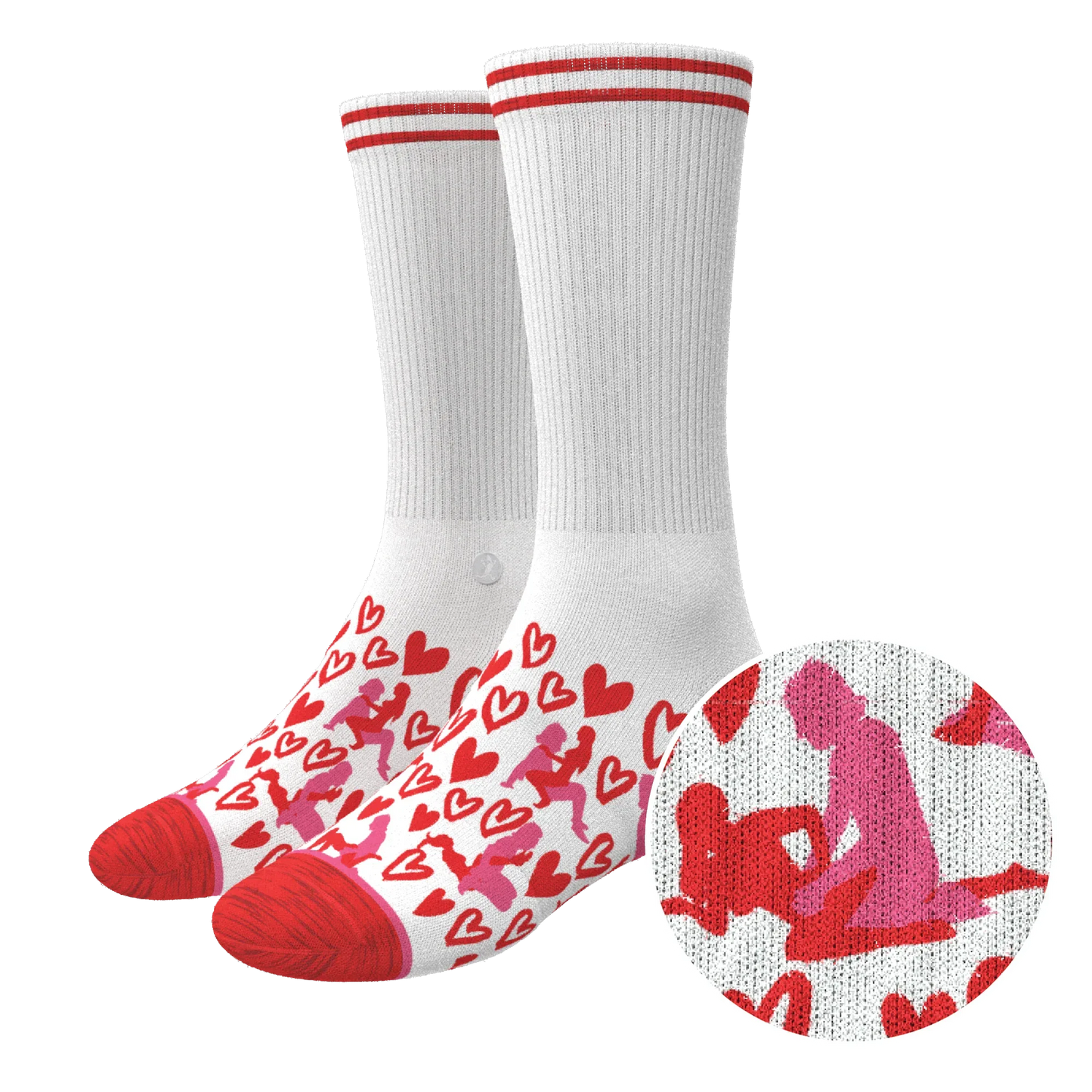 The Hot-Blooded Handbook | Valentine's Day Heel Hammock™ Crew Socks - Shinesty - Flyclothing LLC
