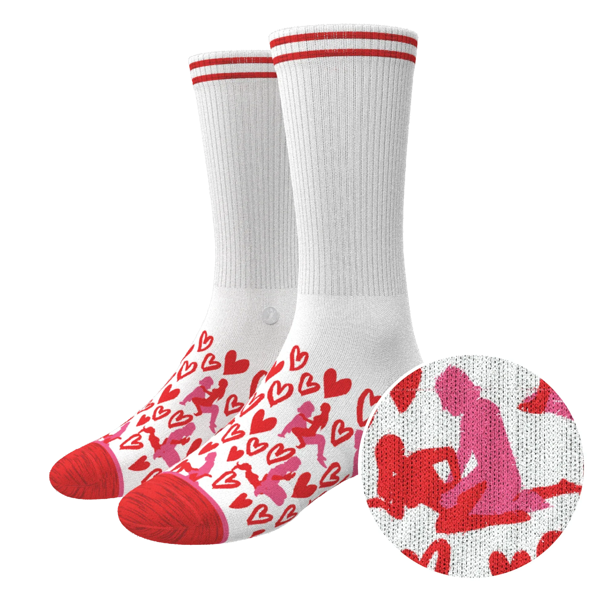 The Hot-Blooded Handbook | Valentine's Day Heel Hammock™ Crew Socks - Shinesty - Flyclothing LLC