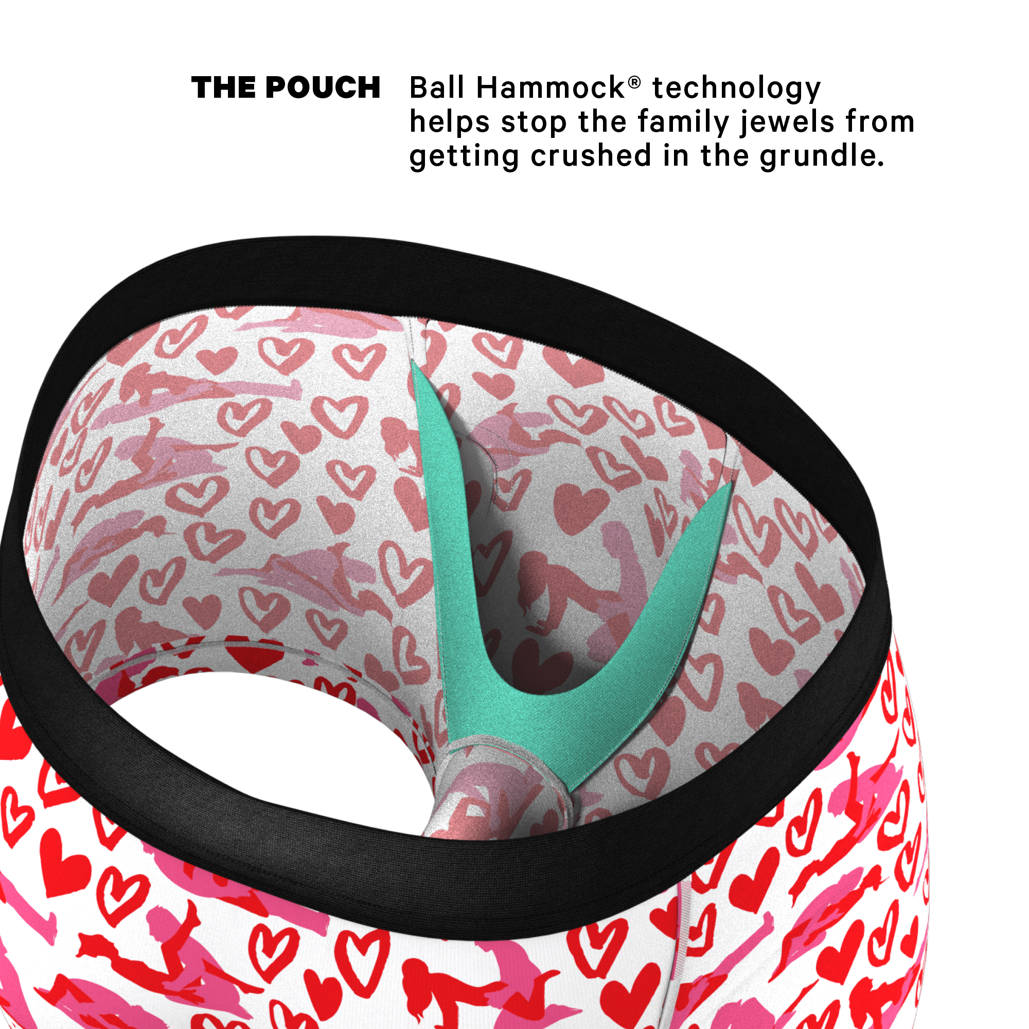 The Hot-Blooded Handbook | Valentines Ball Hammock® Pouch Trunks Underwear - Shinesty