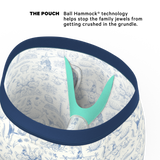 The Hot Cottontail | Easter Toile Long Leg Ball Hammock® Pouch Underwear With Fly