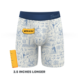 The Hot Cottontail | Easter Toile Long Leg Ball Hammock® Pouch Underwear With Fly