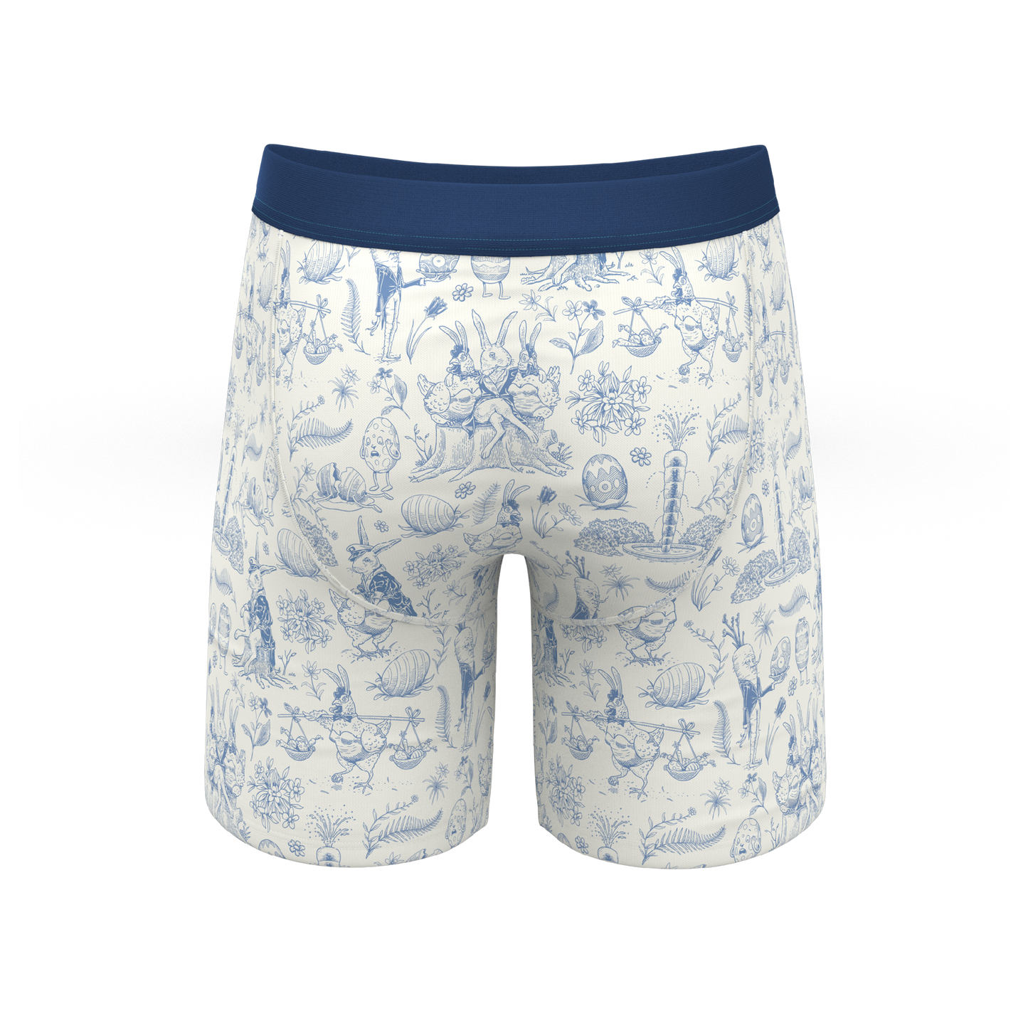 The Hot Cottontail | Easter Toile Long Leg Ball Hammock® Pouch Underwear With Fly