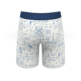 The Hot Cottontail | Easter Toile Long Leg Ball Hammock® Pouch Underwear With Fly