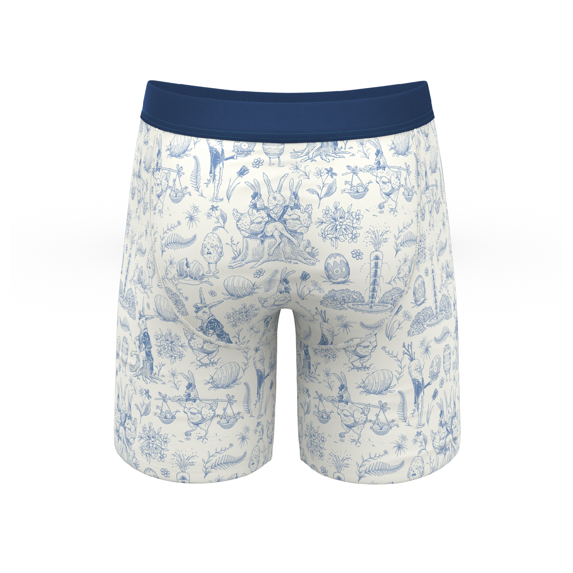 The Hot Cottontail | Easter Toile Long Leg Ball Hammock® Pouch Underwear With Fly