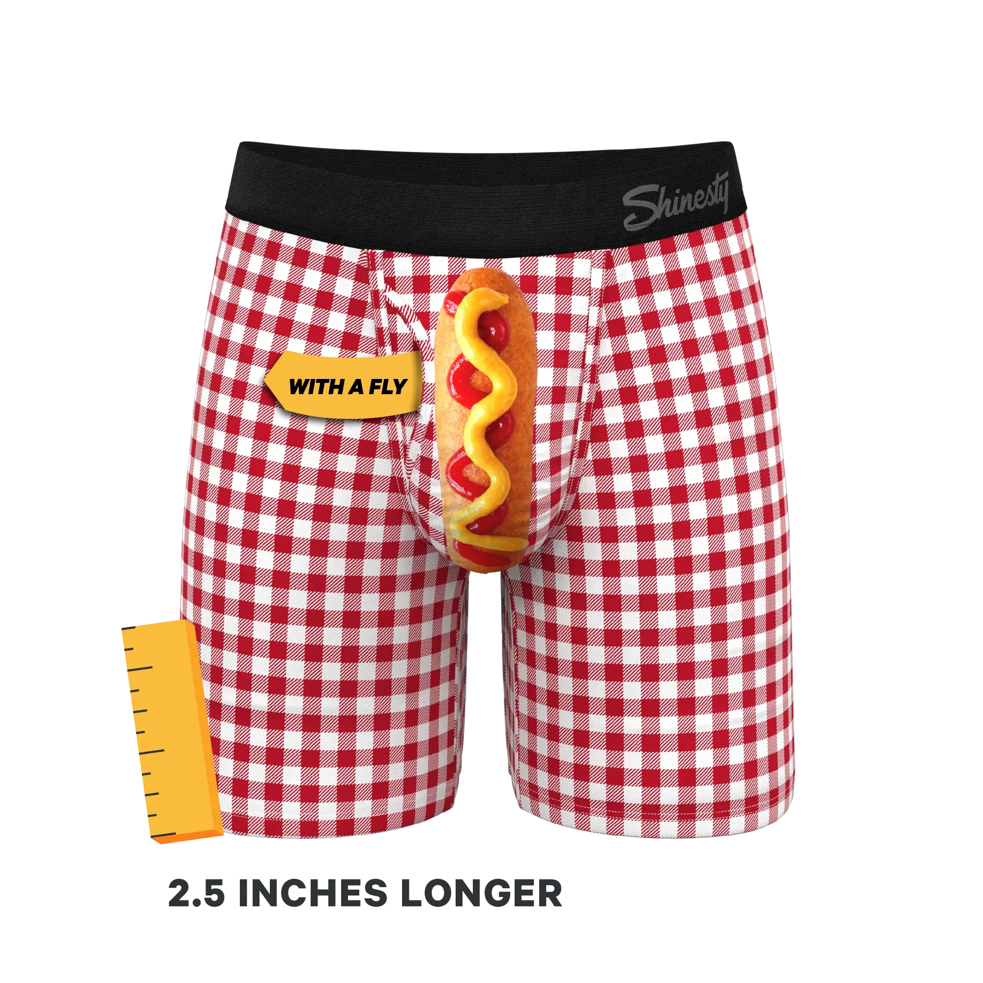 The Hot Diggity | Corn Dog Long Leg Ball Hammock® Pouch Underwear With Fly - Shinesty - Flyclothing LLC