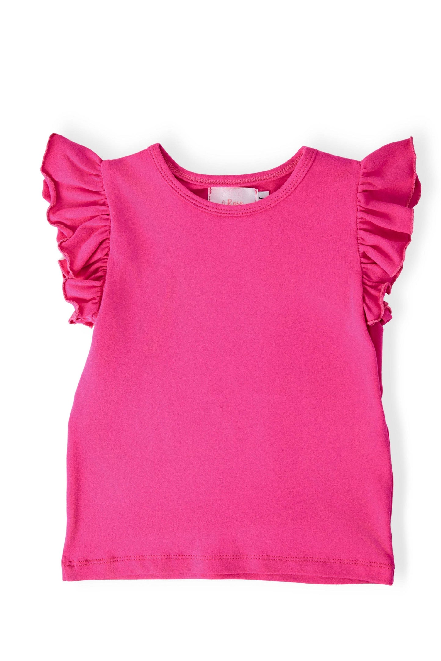 Hot Pink S/S Ruffle Tee - Mila & Rose ® - Flyclothing LLC