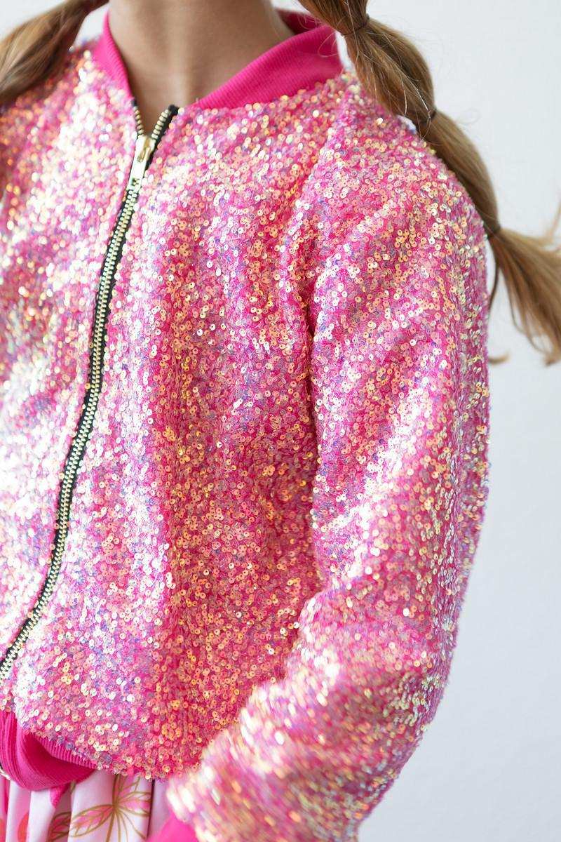 Hot Pink Sequin Jacket - Mila & Rose ® - Flyclothing LLC