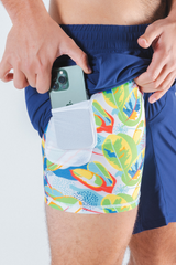 The Hot in Havana | Tropical Navy Ball Hammock® 9 Inch Athletic Shorts