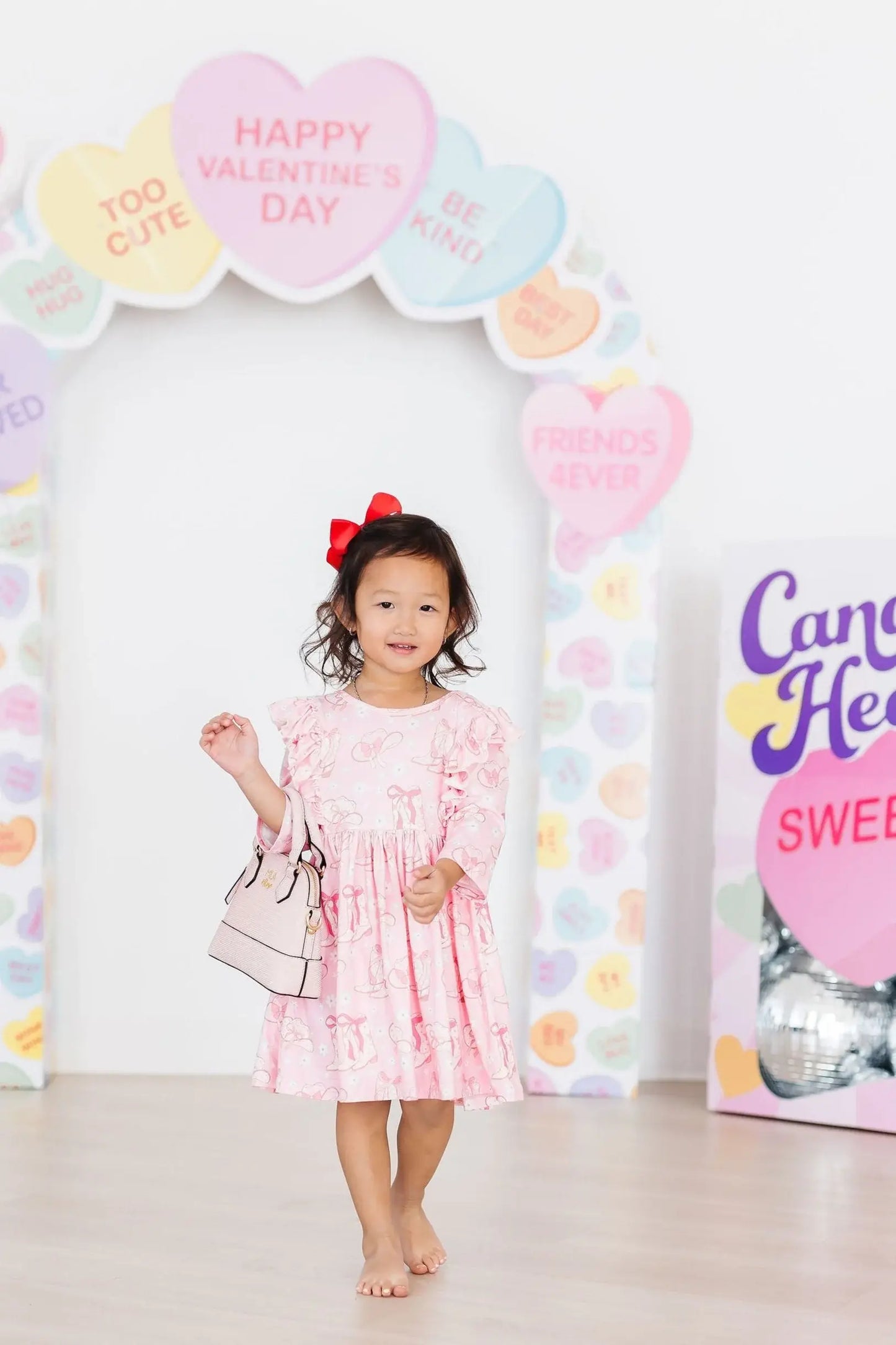 Howdy 3/4 Sleeve Ruffle Twirl Dress - Mila & Rose ® - Flyclothing LLC