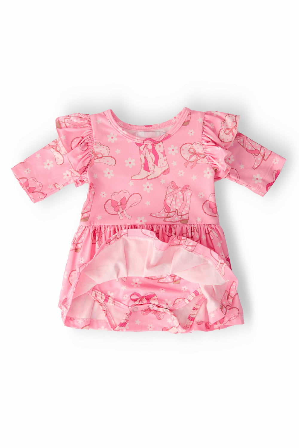 Howdy 3/4 Sleeve Flutter Twirl Bodysuit - Mila & Rose ® - Flyclothing LLC