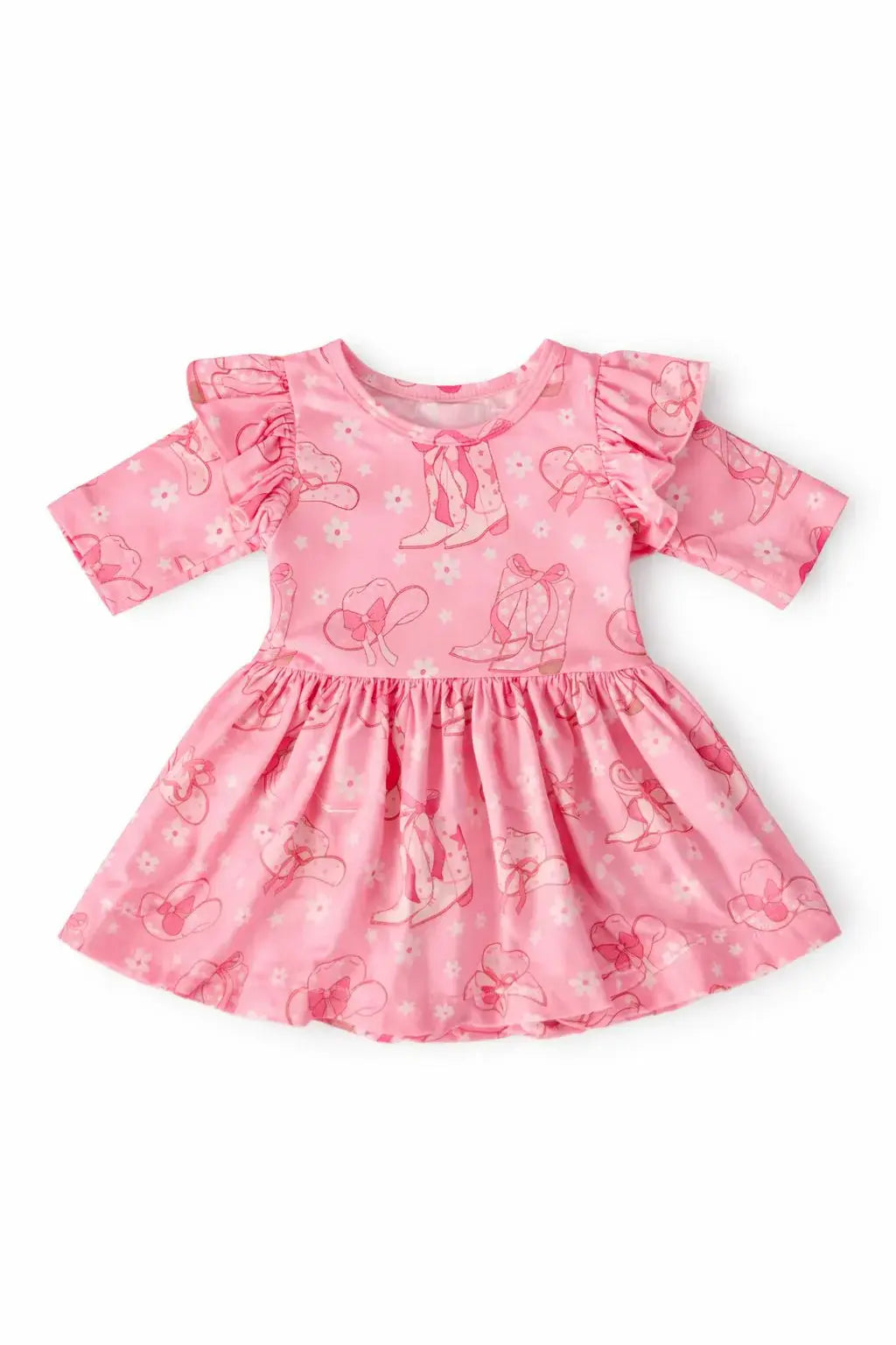 Howdy 3/4 Sleeve Flutter Twirl Bodysuit - Mila & Rose ® - Flyclothing LLC