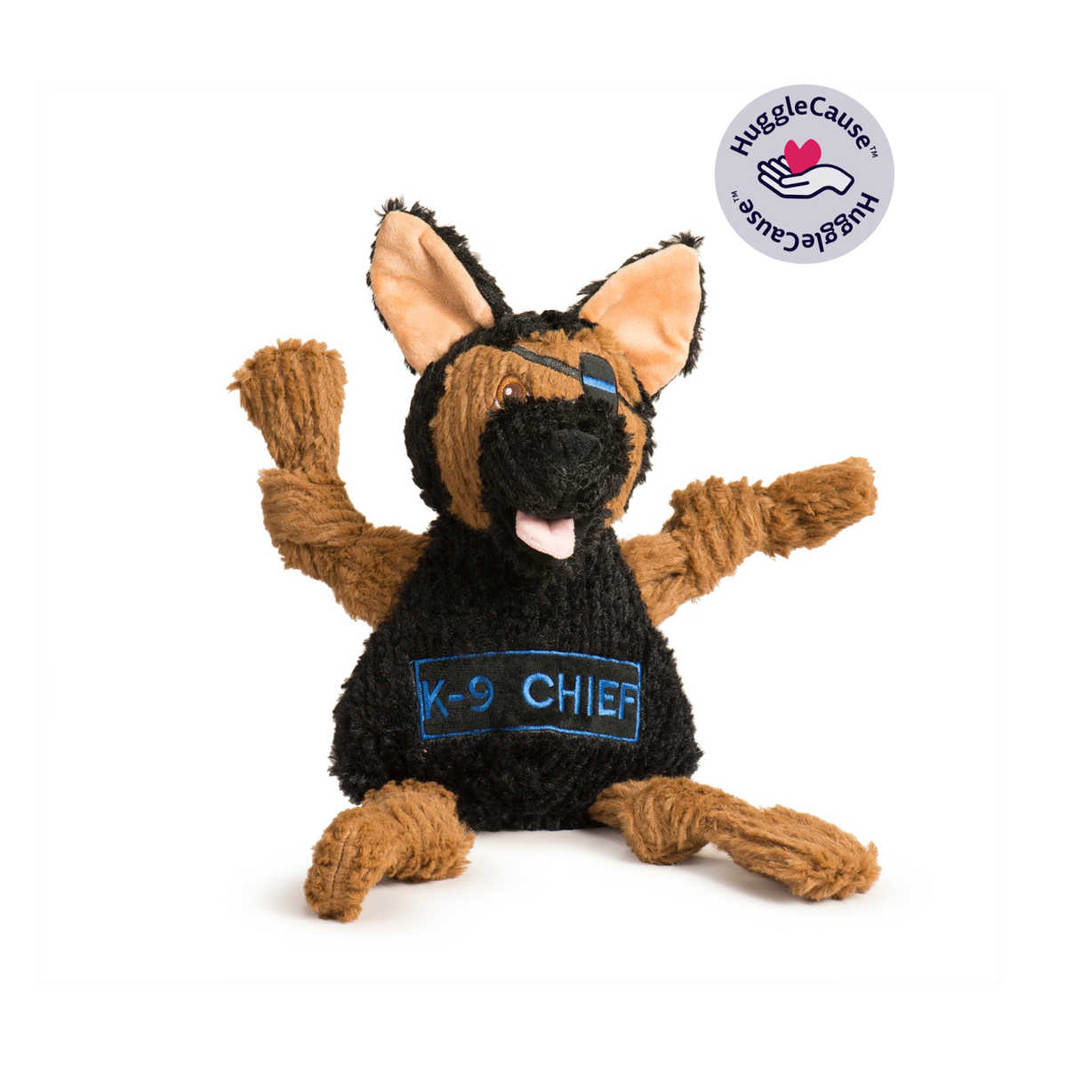 HuggleCause™, Project K-9 Hero, K-9 Chief Knottie® Plush Dog Toy, Large - HuggleHounds - Flyclothing LLC