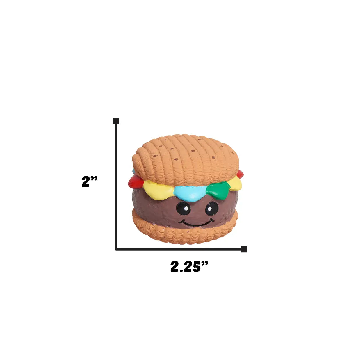 Big Buns Foodies Hamburger Ruff-Tex® Latex Ball Dog Toy - HuggleHounds - Flyclothing LLC