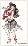 Black Market Art Company Hula Girl Print