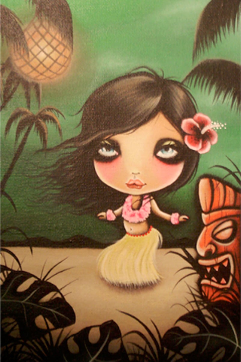 Black Market Art Company Hula Party Print
