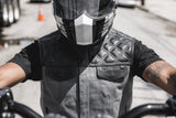 Hunt Club Motorcycle Leather Canvas Vest Grey - First Manufacturing Company - Flyclothing LLC