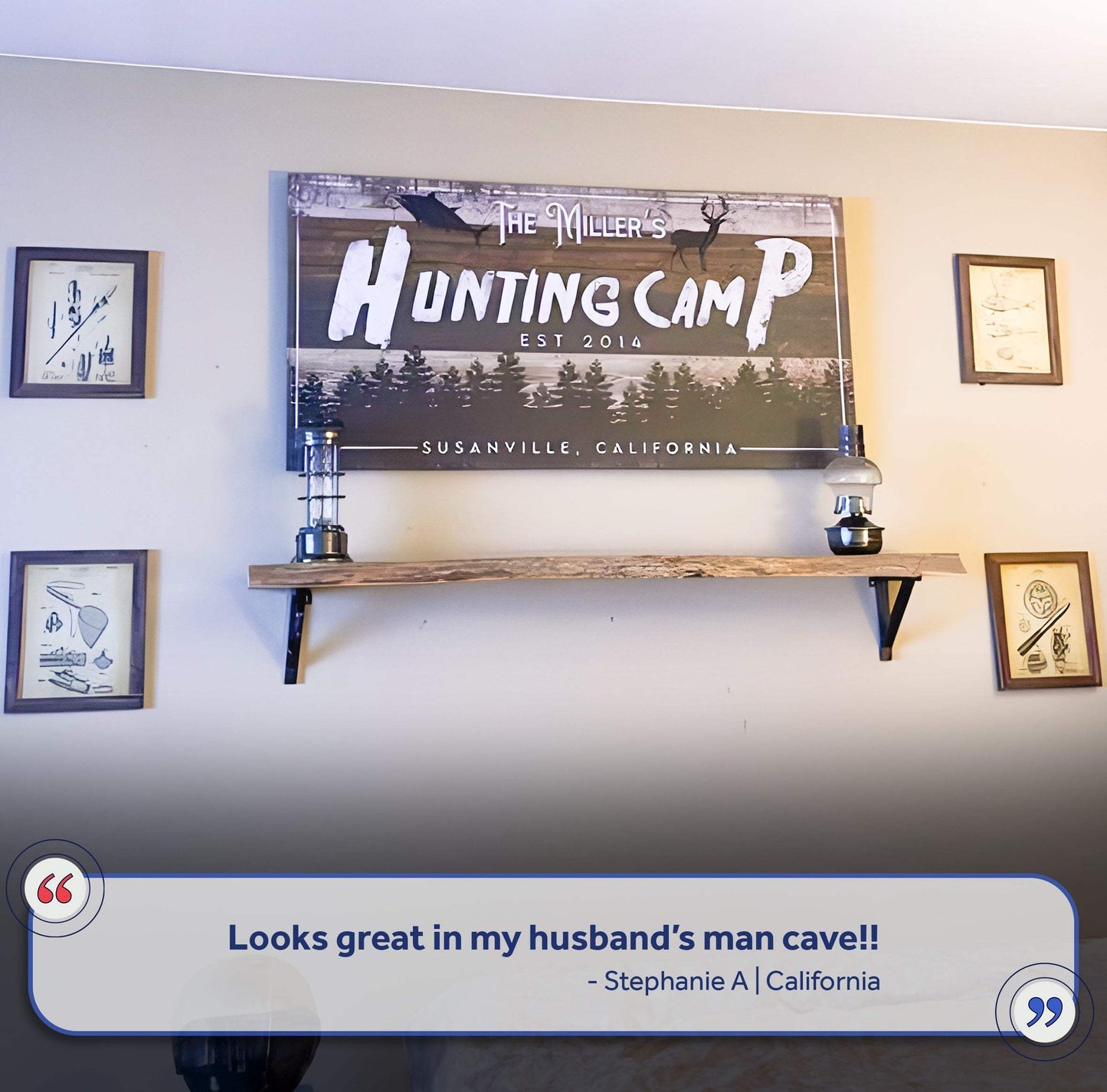 Fishing And Hunting Sign IV - Tailored Canvases - Flyclothing LLC
