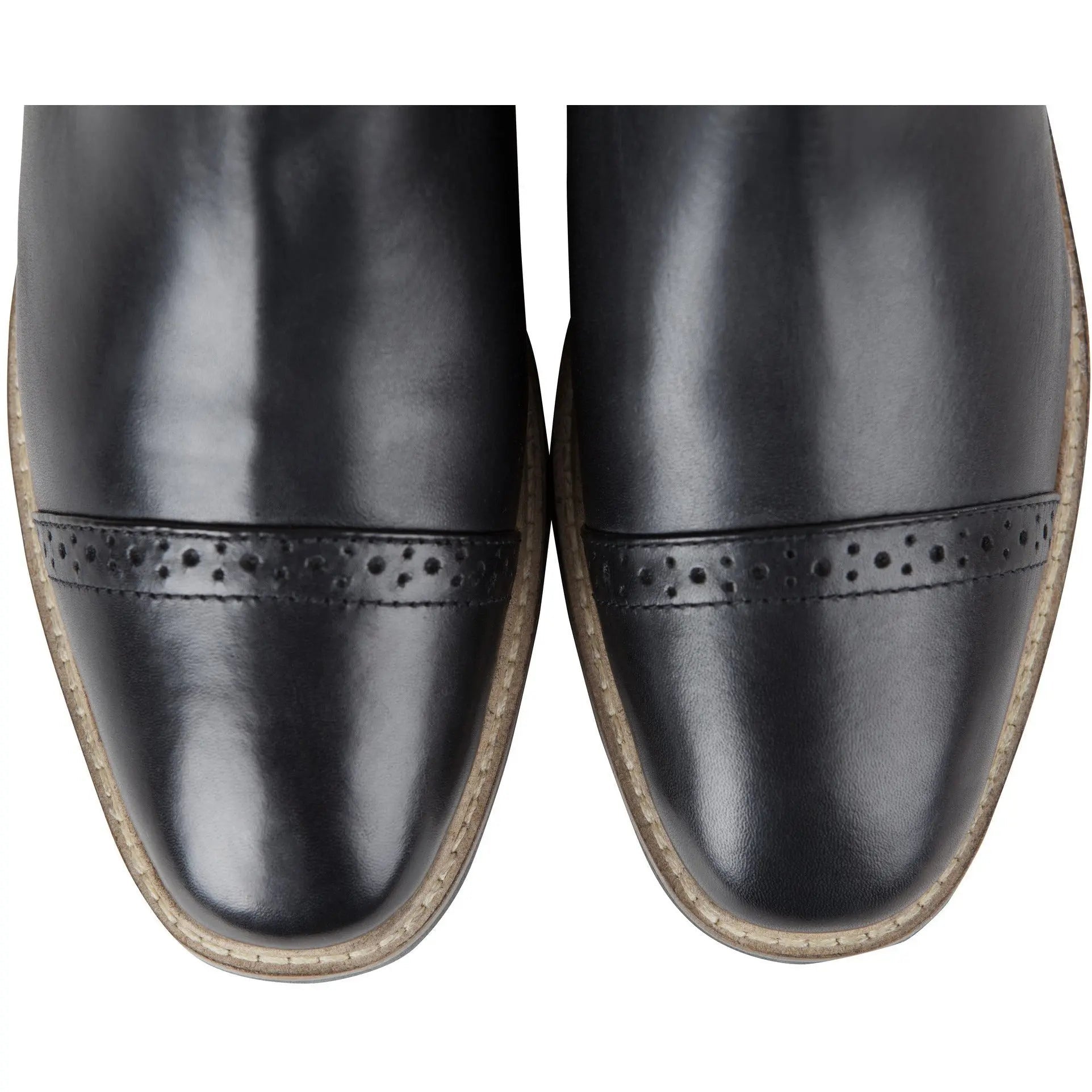 Huntley Equestrian Adult Classic Black Leather Zipper Paddock Boot