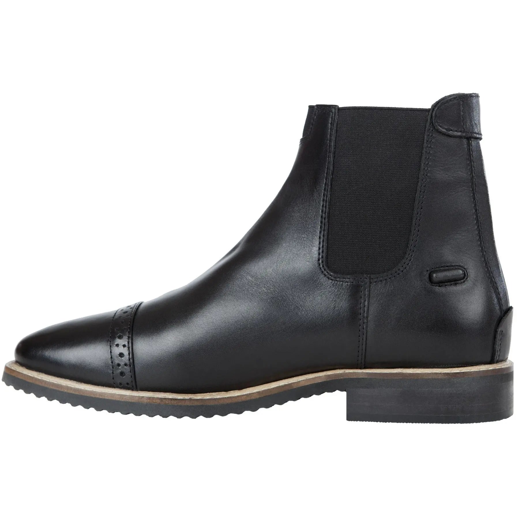 Huntley Equestrian Adult Classic Black Leather Zipper Paddock Boot