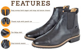Huntley Equestrian Adult Classic Black Leather Zipper Paddock Boot