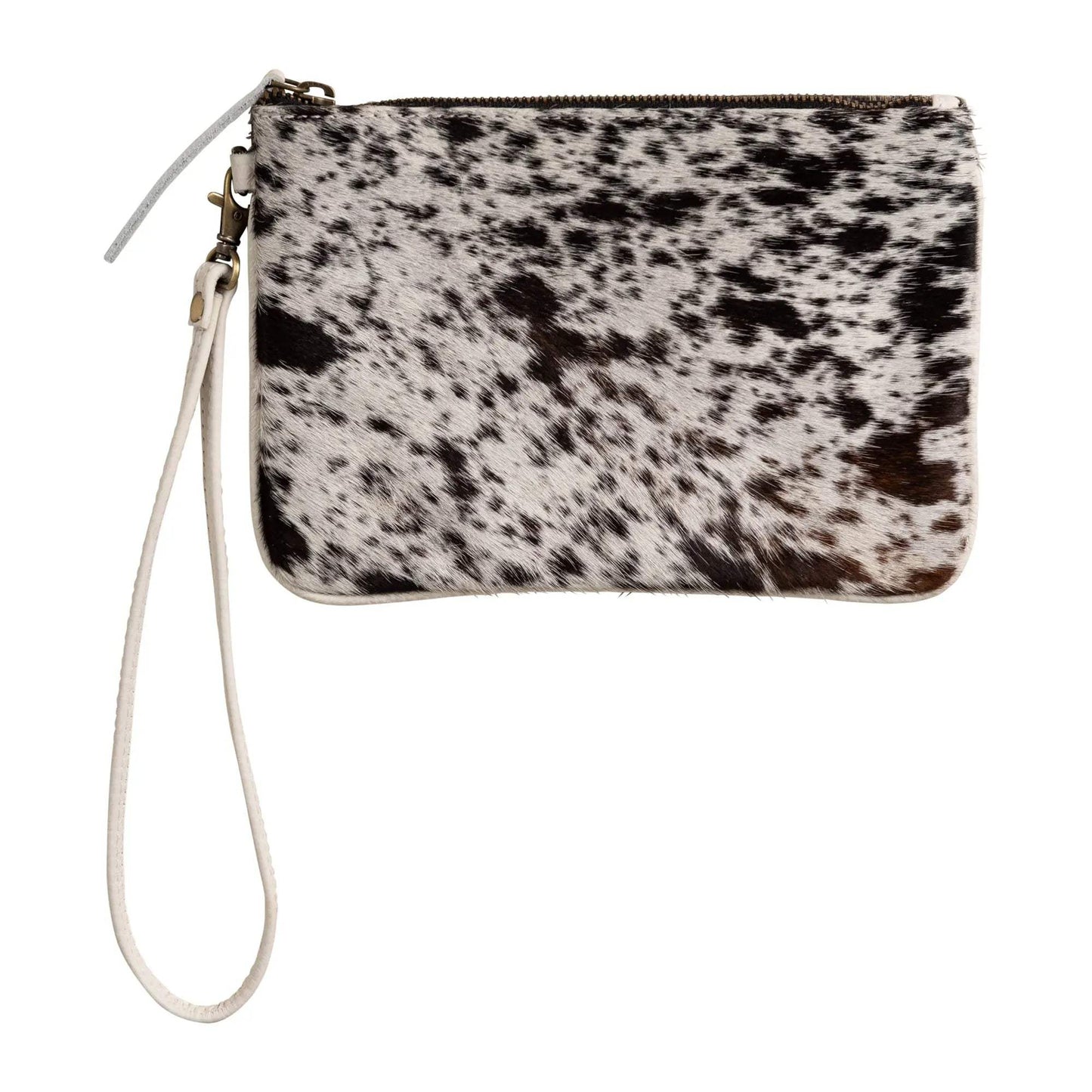 Huntley Equestrian Cowhide Wristlet Handbag Small with Zipper - Huntley Equestrian - Flyclothing LLC