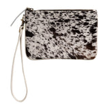 Huntley Equestrian Cowhide Wristlet Handbag Small with Zipper - Huntley Equestrian - Flyclothing LLC