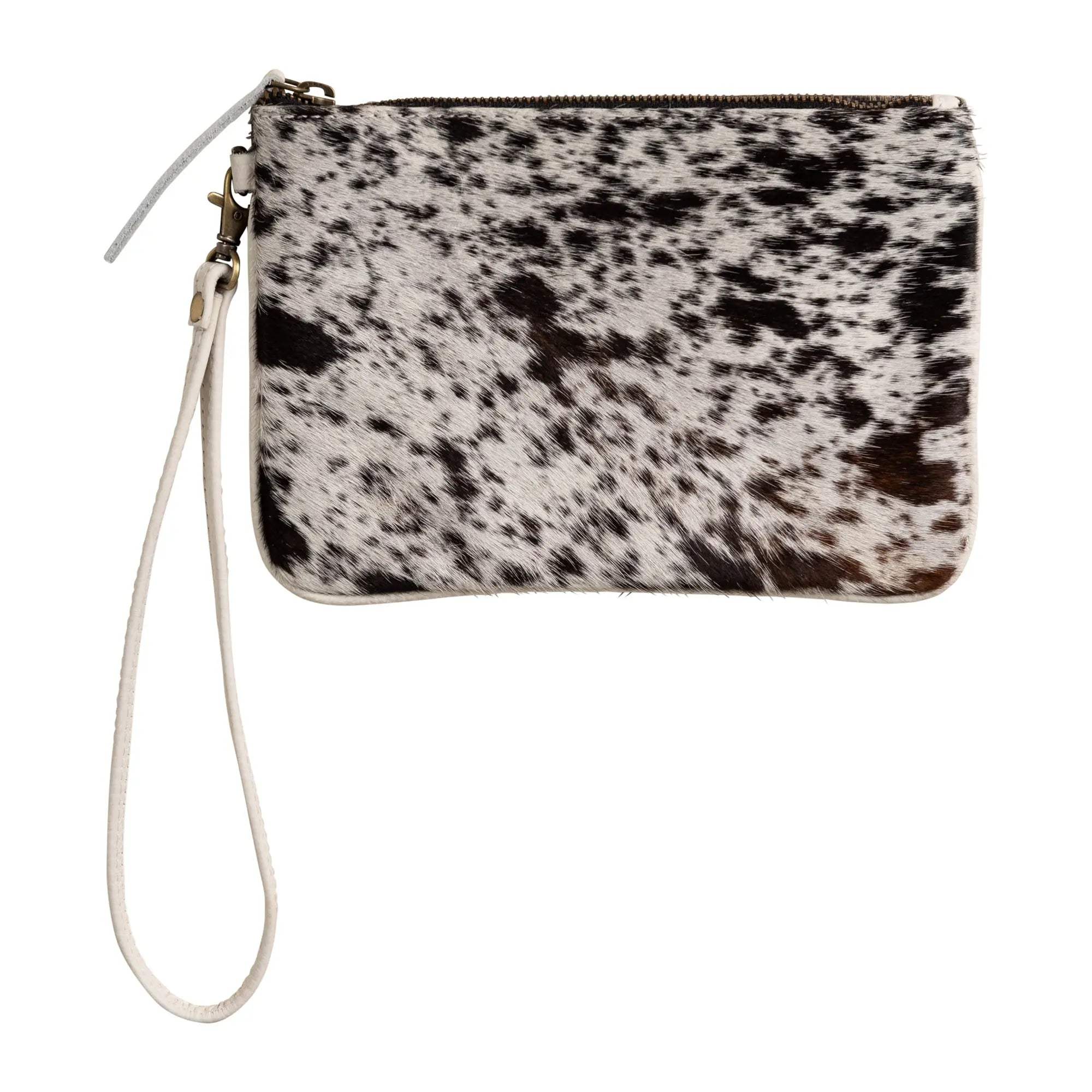 Huntley Equestrian Cowhide Wristlet Handbag Small with Zipper - Huntley Equestrian - Flyclothing LLC