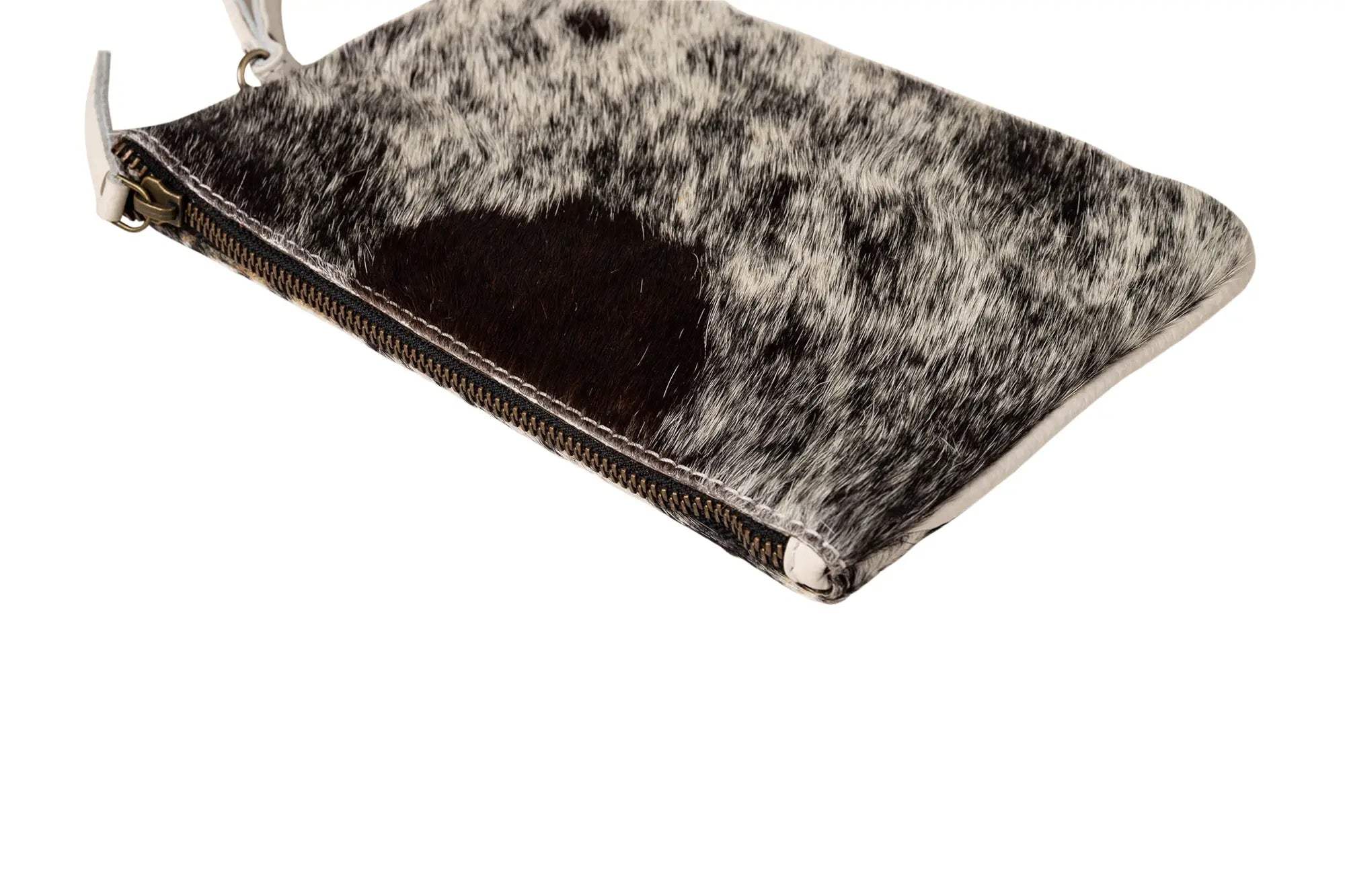 Huntley Equestrian Cowhide Wristlet Handbag Small with Zipper - Huntley Equestrian - Flyclothing LLC