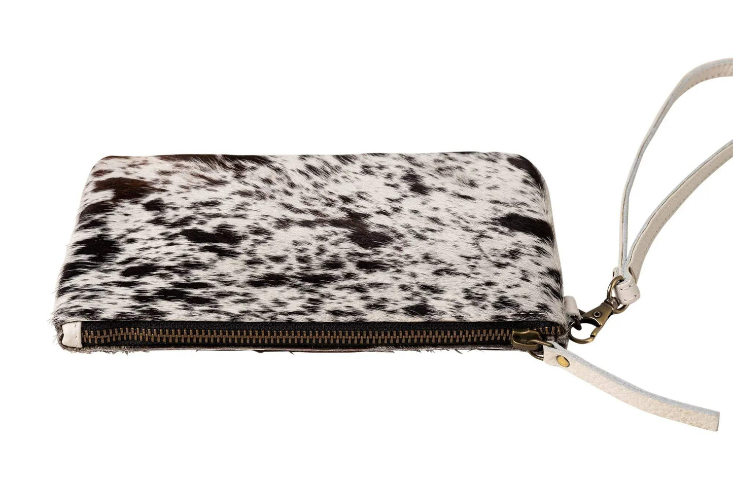 Huntley Equestrian Cowhide Wristlet Handbag Small with Zipper - Huntley Equestrian - Flyclothing LLC