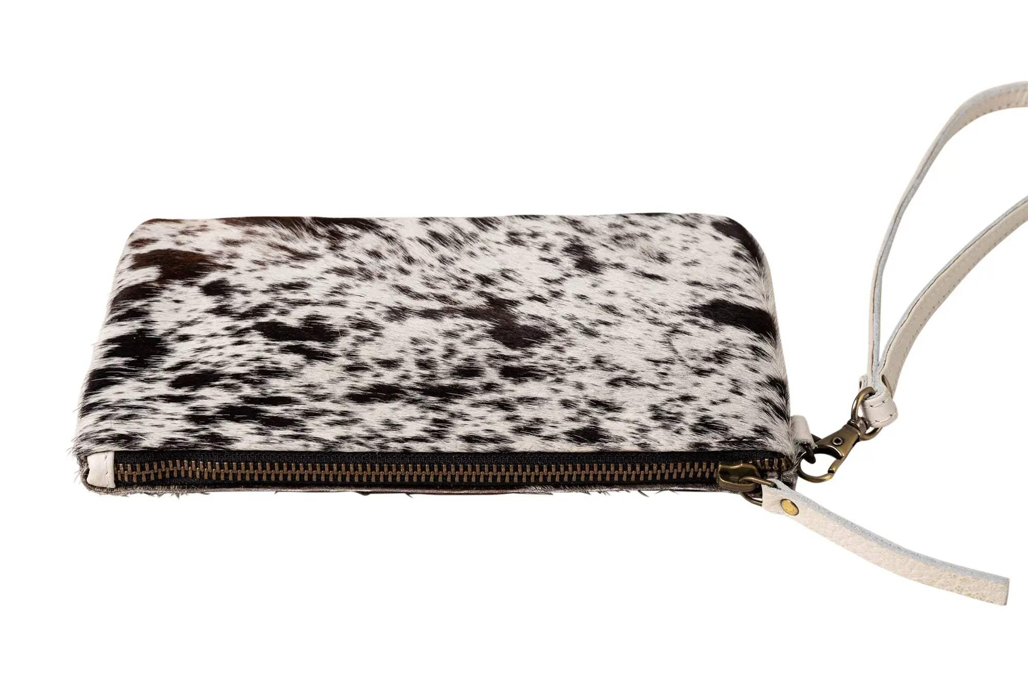 Huntley Equestrian Cowhide Wristlet Handbag Small with Zipper - Huntley Equestrian - Flyclothing LLC