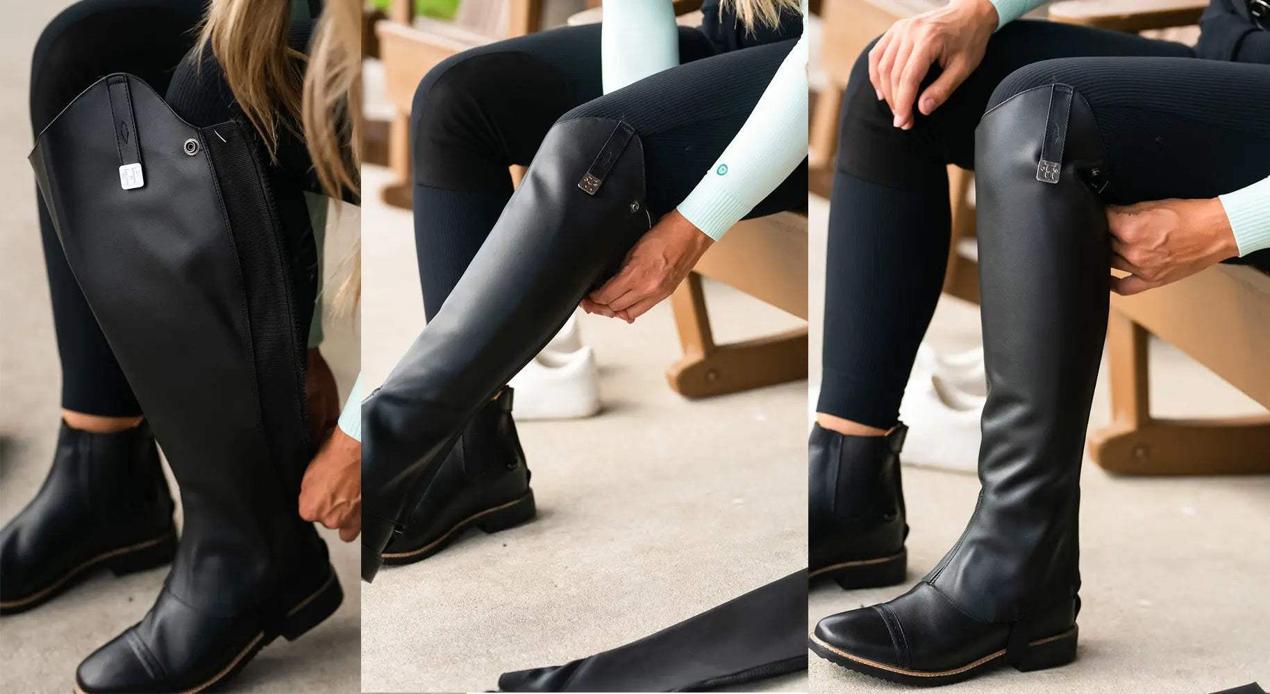Huntley Equestrian Custom Fit Premium Leather Half Chaps - Huntley Equestrian - Flyclothing LLC